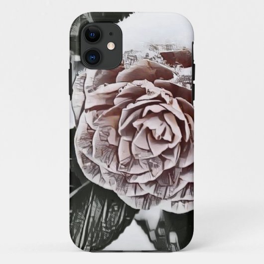 雪凍っていバラスケッチiPhone / iPadケース Case-Mate iPhoneケース (裏面)