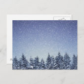雪凍ってい冬の森の風景 ポストカード (正面/裏面)