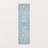 雪凍ってい片の冬の結婚式のテーブル番号 (外部フラット)