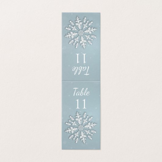 雪凍ってい片の冬の結婚式のテーブル番号 (外部フラット)