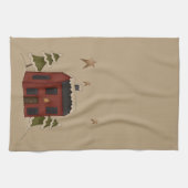 雪初期のの中の赤い植民地時代 キッチンタオル (横)