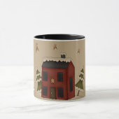 雪初期のの中の赤い植民地時代 マグカップ (中央)