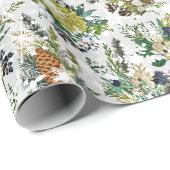 雪包み付き冬の植物紙 ラッピングペーパー (ロールコーナー)