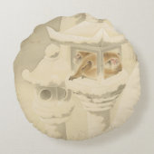 雪化粧～猿(吉村鳳柳)～ クッション (裏面)