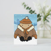 雪卵はがき ポストカード (スタンド正面)