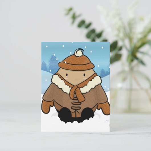 雪卵はがき ポストカード (スタンド正面)