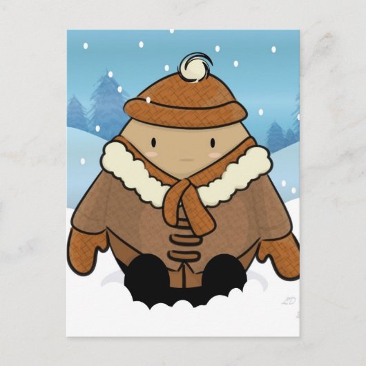 雪卵はがき ポストカード (正面)