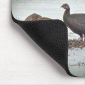 雪原のクリスマスワイルドターキー マウスパッド (コーナー)