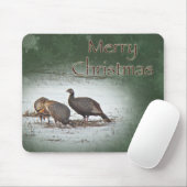 雪原のクリスマスワイルドターキー マウスパッド (マウス)