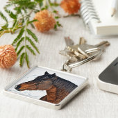 雪原の冬馬3 キーホルダー (側面)