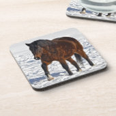 雪原の冬馬 コースター (左側)