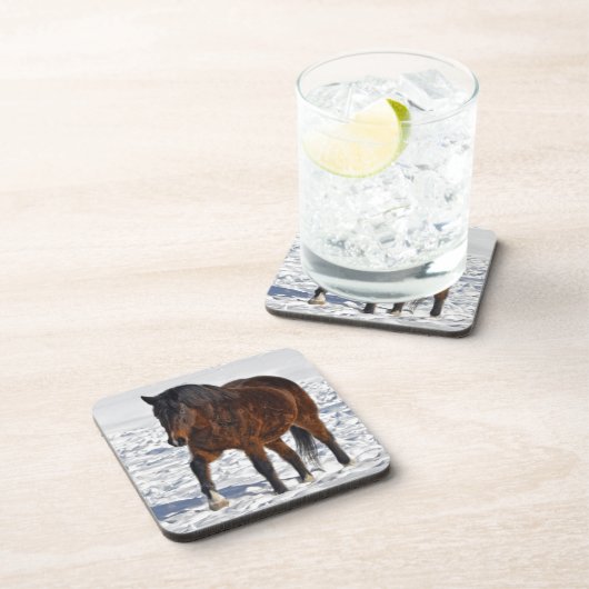 雪原の冬馬 コースター (右側)