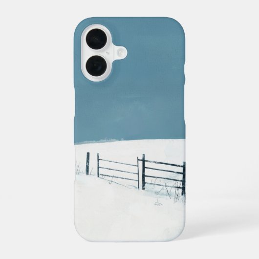 雪原の幾何学 iPhone 16ケース (裏面)