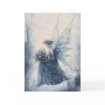 雪原の水色クリスマスブルー妖精