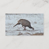 雪原の野生のトルコ 名刺 (裏面)