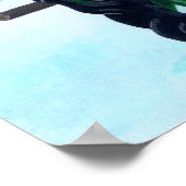 雪原ラブラドールのクリスマスツリー ポスター (角)