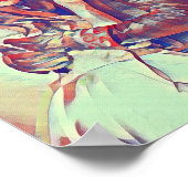 雪及び魅力的アールデコプリント ポスター (角)