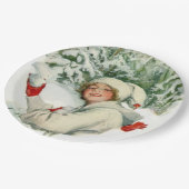 雪合戦(ハリソン・フィッシャー著) ペーパープレート (アングル)