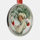 雪合戦(ハリソン・フィッシャー著) メタルオーナメント (右)