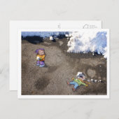 雪合戦 ポストカード (正面/裏面)