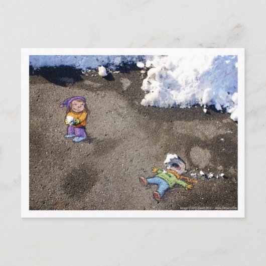 雪合戦 ポストカード (正面)