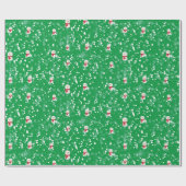 雪合戦、雪人 ラッピングペーパー (フラット)