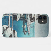 雪向島蓮居川瀬新版画冬 Case-Mate iPhoneケース (裏面(横))