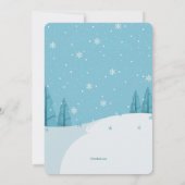 雪吹き写真誕生日パーティーの招待 招待状 (裏面)