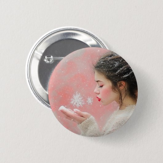 雪吹片 缶バッジ (正面&裏面)