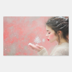 雪吹片 長方形シール
