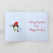 雪国のクリスマスフクロウ シーズンカード (内部)