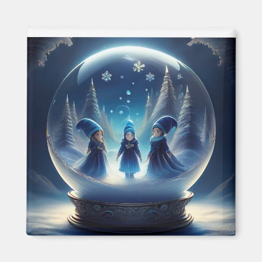 雪国の小さな人々 マグネット (正面)