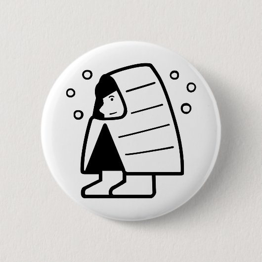 雪国 缶バッジ (正面)