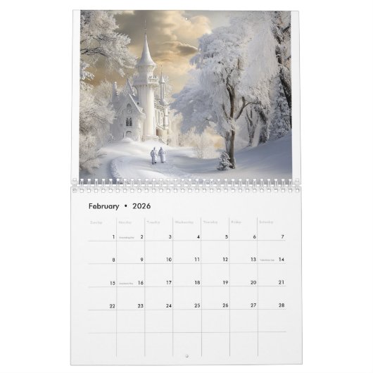 雪城 カレンダー (2月 2026)