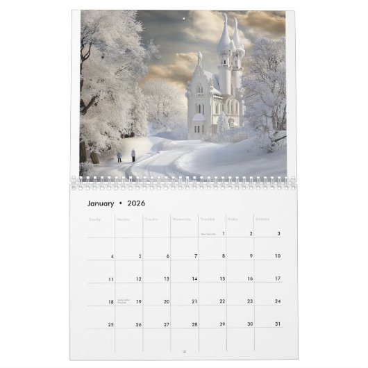 雪城 カレンダー (1月 2026)