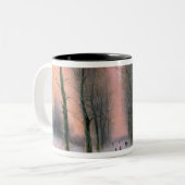 雪場面Wanstead公園 ツートーンマグカップ (正面左)