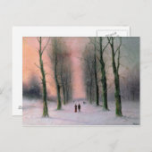 雪場面Wanstead公園 ポストカード (正面/裏面)