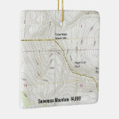 雪塊の地形図 セラミックオーナメント (右)