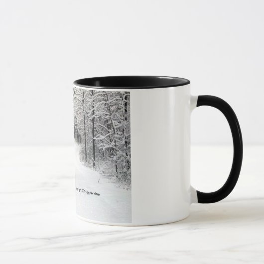 雪外皮がついた道 マグカップ (右)