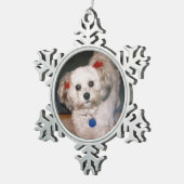 雪大切片 スノーフレークピューターオーナメント (右)