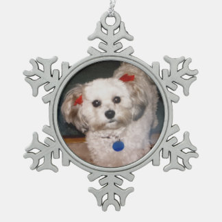 雪大切片 スノーフレークピューターオーナメント