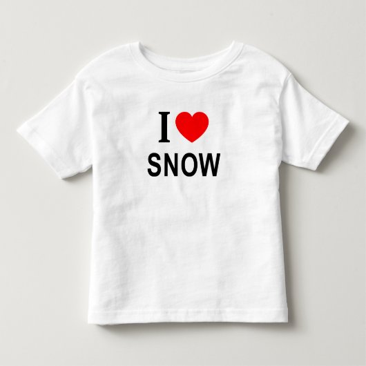 雪大好き！雪が好き！雪が大好き！ トドラーTシャツ (正面)