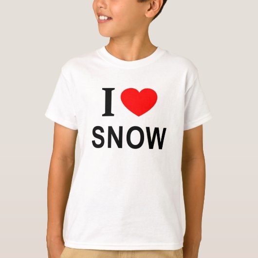 雪大好き!雪が好き!雪が大好き! Tシャツ (正面)