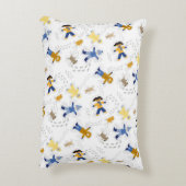 雪天使ペットと子供+名前 アクセントクッション (裏面(縦))