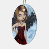 "雪天使"のオーナメント セラミックオーナメント (左)