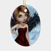 "雪天使"のオーナメント セラミックオーナメント (裏面)
