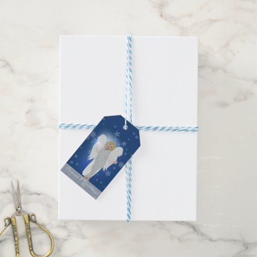 雪天使 ギフトタグ (より糸付き)