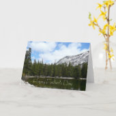 雪天屋湖ヨセミテ国立公園の写真 カード (黄色い花)