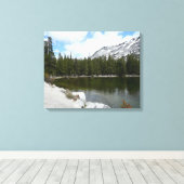 雪天屋湖ヨセミテ国立公園の写真 キャンバスプリント (インサイチュ (ウッドフロア))