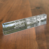 雪天屋湖ヨセミテ国立公園の写真 デスクネームプレート (側面)